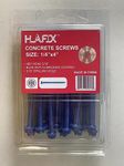 HLAFIX Fastener Blue Ruspert Coating Concrete Screw 1/4”x4”, Hex Washer Head, Sharp Point, 15pcs in Blister Package