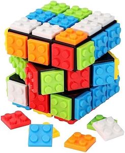 Speed Rubix Cube 3 x 3, Cubo Mágico Build-on Ladrillo 2 en 1 Juguetes Cubo de Velocidad y Rompecabezas Puzzle de Cubos Compatible con Lego para Niños Adultos