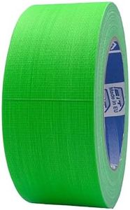ACIT Cinta de tela fluorescente, 50 mm x 25 m, cinta de tela reforzada, cinta de conducto, Gaffer, cinta de tela americana fluorescente, reparación, fijación y embalaje de alta estanqueidad