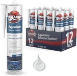 Kraken Bond Aquarium Silicone Sealant Clear - (12x10.1 fl. oz.) 100% Waterproof Aquarium Safe Silicone, Non-Toxic Fish Tank Safe Sealant, Fast Curing and Strong Adhesion, 12 Pack