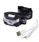 BlueSunshine 200 Lumens LED Headlamp Flashlight Rechargeable Headlights, USB Cable Included, Red Lights, 5 Modes, 2.85oz.