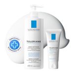 La Roche-Posay Sensitive Skin Hydration BUNDLE, Toleriane Dermo-Cleanser Hydrating Face Wash and Toleriane Sensitive Face Cream, Fragrance Free