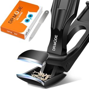 Toenail Clippers for Seniors Thick Toenails, 2024 Upgrade Angled Head Large Toe Nail Clippers for Men with Wide Jaw Opening, Sharp Heavy Duty Fingernail Clipper Cutter with Catcher Long Handle -Black