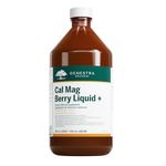 Genestra Brands Cal Mag Berry Liquid + - For Bone Health - Calcium & Magnesium Citrate - With Vitamin A, D & K1 - Calcium Supplement - Natural Blueberry Flavour - 450 mL Liquid