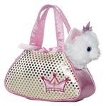 Aurora World Fancy Pals Plush Princess Kitty Pet Carrier Purse