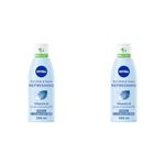 NIVEA 2in1 Cleanser & Toner (200 ml), Gentle & Caring Face Toner, Refreshing Toner with Vitamin E Removes Residue and Make Up, Cleansing Facial Toner (Pack of 2)