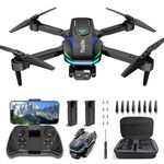Drone with Dual 1080P FHD Cameras for Beginners, Adults & Kids, WiFi, Under 249g, 90° Adjustable Shock-Absorbing Lens, 26-Min Flight, Headless Mode, Altitude Hold, Auto Power-Off