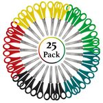 5 Inch Blunt Tip Kids Safety, Bulk Pack of Scissors Perfect for School & Craft Projects (25 Pack)