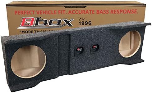 Atrend Bbox Dual 10 Inch Subwoofer Sealed Enclosure - Fits 1999-2006 Heavy Duty Chevrolet/GMC Crew Cab - Car Subwoofer Boxes & Enclosures - Subwoofer Box Improves Audio Quality, Sound and Bass - Charcoal