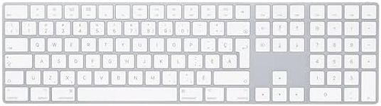 Apple Magic Keyboard with Numeric Keypad: Bluetooth, Rechargeable. Works with Mac, iPad or iPhone; French Canadian (QWERTY), Silver