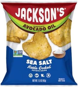 Jackson’s Potato Classic Kettle Chips with Sea Salt (1.5oz, Pack of 18) - Made with Premium Avocado Oil - Allergen-friendly, Gluten Free, Peanut Free, Vegan, Kosher - Shark Tank Product