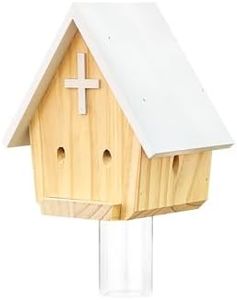 GRTRE 1 Pack Wood Carpenter Bee Trap for Outside - Best Bee Trap - Wood Boring Bee Trap- Nature Church Style Carpenter Bee Traps Outdoor Hanging - Insect Traps Removes Carpenter bee