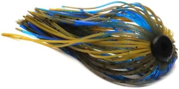 Harmony Fishing – Quick Change Modular Umbrella Skirts for Fishing Jigs/Lures/Baits (10 Pack) (Bluebug)