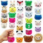 XIPEGPA 30 PCS Mini Animal Plush Toys Set Cute Small Animal Stuffed Toy Keychain for Party Favors Keychain Ornament for Goody Bag Easter Egg Stuffers Carnival Birthday Party Classroom Prizes