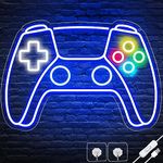 Gamer Neon Sign, Gamepad Shaped LED Neon Sign for Gamer Room Decor, Gaming Neon Sign for Boys Room Decor, Neon Gaming Sign for Gaming Wall Decor, USB Powered Gamer Gifts for Teens, Boys, Kids