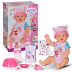 BABY born Emma, ​​Baby Doll with 10 Functions and Accessories, For Children Aged 3 and Over, Works without Batteries, 43cm Tall Doll, 836392 Zapf Creation