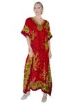 Miss Lavish London Ladies Kaftans Kimono Maxi Style Dresses Suiting Teens to Adult Women in Regular to Plus Size (Red, US 20-24)