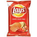 Lays Chips Spanish Tomato Tangy - Pack of 6 | Farm-Grown Potatoes | Crispy and Delicious Potato Chips - Irresistible Flavor