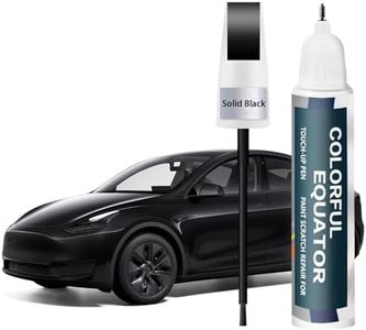 Touch up Paint for Tesla Model Y/3/X/S, Car Paint Pen Scratch Repair Two-In-One Touch Up Paint, Premium Car Scratch Remover for Deep Scratches 0.4 fl oz (Solid Black)