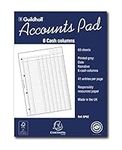 Exacompta - Ref GP6Z - Guildhall - Accounts Pad, A4 298 x 210mm, 60 sheets 70gsm, 6 Cash Columns, 41 Feint Lines, 4 Holes for Filing, FSC-Certified - White