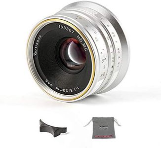 7artisans 25mm F1.8 APS-C Manual Fixed Lens for Panasonic/Olympus Mico 4/3 Mirrorless Camera(Silver)