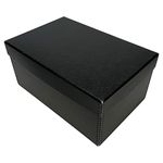 Lineco Archival Photo Storage Box, Holds up to 1100 of 5x7 Pictures, 4x6 Photo Container with Removable Lid. Preserve Snapshot, Negatives, Prints, Films, Card, 5"x7"x12", Black