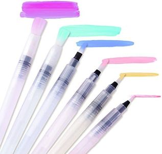 Water Brush Pens SAYEEC Set of 6 Assorted Brush Tip Watercolour Brush Pen Water Paintbrush Water Soluble Pencils Coloring Brush Pen for Watercolor Painting Drawing Marker Brush Pens