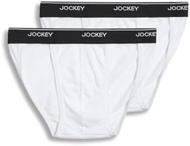 Jockey Men's Underwear Elance String Bikini - 2 Pack, White, XL