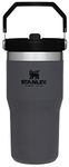 Stanley IceFlow Stainless Steel Tumbler - Vacuum Insulated Water Bottle for Home, and Car Reusable Cup with Straw Leak Resistant Flip Cold for 12 Hours or Iced for 2 Days, Charcoal, 20 OZ / 0.59 L