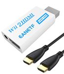 Eanetf Wii to HDMI Converter, Wii to HDMI 1080P with 5ft High Speed HDMI Cable Wii2 HDMI Adapter Output Video&Audio with 3.5mm Jack Audio, Support All Wii Display 720P, NTS