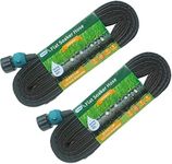 Hlinker Flat Soaker Hose 25 50 FT for Garden Beds, 50Ft (25FT X 2) 1/2" Linkable Consistent Drip Irrigation Hose Save 80% Water, Leakproof Heavy Duty Double Layer Sprinkler Hose
