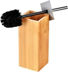 ToiletTree Products Deluxe Toilet Brush with Stainless Steel Handle and 100% Bamboo Wooden Holder (Tall)