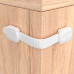 Hoffenbach 20x Cupboard Locks for Children – Child Locks for Kitchen Cupboards – Childproof Cabinet, Drawer & Door Safety Lock Set – Baby Safety Cupboard Locks – White