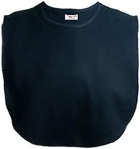 Kosher Casual Modest TeeNeck™ – Crew Collar Dickie Modesty Panel Cleavage Cover for Layering – Modesty Panels for Women – One Size Deep Neck Cover Up for V-Necks, Scrubs, Blouses (Black)