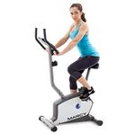 Marcy NS-1201U Magnetic Upright Magnetic Bike with 8 Level of Resistance and LCD Monitor Black/Grey/Silver