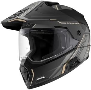 Sena Outlander Dual Sport Bluetooth Smart Motorcycle Helmet with Sound by Harman Kardon, and Mesh and Wave Intercom Communication (Matte Black, S)