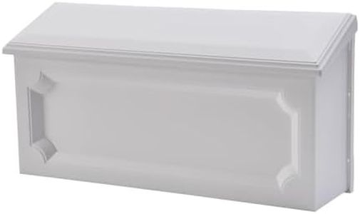 Architectural Mailboxes Windsor Plastic Wall Mount Mailbox, WMH00WAM, White, Small Capacity