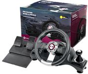 Numskull Next-Gen Pro Racing Wheel with Pedals and Shifter - Compatible with Xbox Series X|S, Xbox One, PS4, Nintendo Switch and PC - Realistic Steering Wheel Controller Accessory