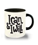 WHATS YOUR KICK Motivational Energy Quotes, Inspiration Printed Black Inner Colour Ceramic Coffee Mug- Fitness, Gym, Best Gift | Best Quotes, Unique Gifts (Multi 14)