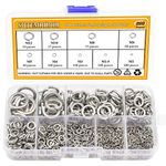 Sutemribor 304 Stainless Steel Spring Lock Washer Assortment Set 600 Pieces, 9 Sizes - M2 M2.5 M3 M4 M5 M6 M8 M10 M12