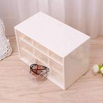 SHOPECOM Plastic Parts Storage Drawer,9 Drawers Storage Organizer Small Desktop Drawer Cabinet for Makeup