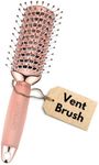 Lily England Vent Hair Brush for Blow Drying, Detangling Hairbrush for Women - Vented Brush with Gel Handle - Rose Gold by