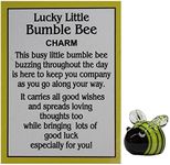 Ganz Lucky Little Bumble Bee Charm with Story Card yellow