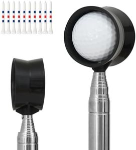MistyBrew Golf Ball Retriever Telescopic, 9FT/12FT Extendable Golf Ball Picker Upper Tool, Stainless Steel Golf Ball Grabber for Water, Compact Golf Accessory Fits Golf Bag