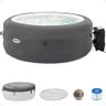 INTEX 28483E SimpleSpa Inflatable Hot Tub 4 Person Bubble Massage Spa: Includes Insulated Cover – Built-in QuickFill Inflation – Soothing Jets – 77" x 26"