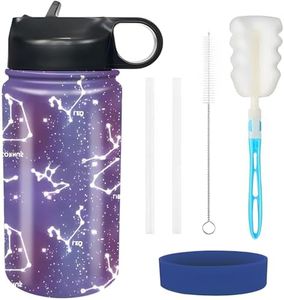 rickyh style Kids Water Bottle with Straw Lid Insulated Stainless Steel Reusable Tumbler Gifts for School, Toddlers, Girls, Boys 14oz