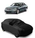 NEXTON Presents Heat Reflective & Semi Waterproof Car Cover Compatible with Mercedes Benz S350 Custom Fit (Black Color with Mirror)|Car Accessories