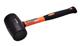 Harden 450 grams Professional Rubber Mallet Hammer With Fiberglass Handle, Black Rubber Head, Comfortable Grip Handle - 590415