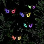 Twinkle Star Halloween Decorations Flashing Eyes String Lights, RGB Color Changing Spooky Light Up Eyeball Waterproof Battery Operated Decoration String Lights for Halloween Indoor/Outdoor Décor