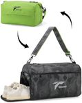 Tolaccea Small Gym Bag for Women Men, 25L Lightweight Duffle Bag for Travel, Waterproof Sports Bag with Shoe Compartment & Wet Pocket, Mini Carry on Weekender Overnight Bags for Workout Swimming